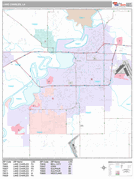 Lake Charles Digital Map Premium Style